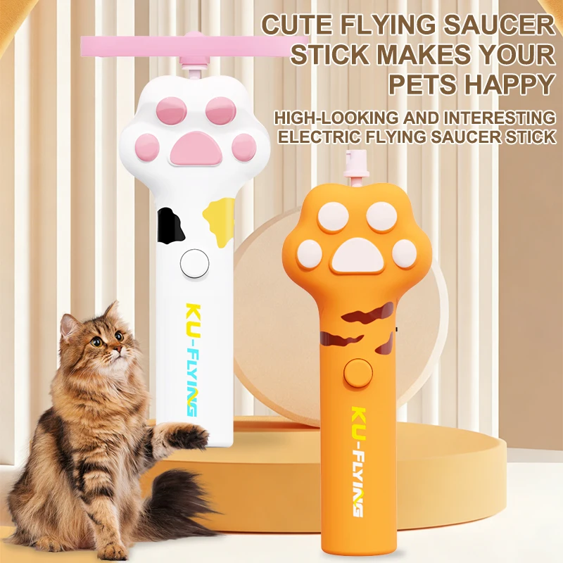 Juguete para gatos interactivo con mini pistola y discos voladores