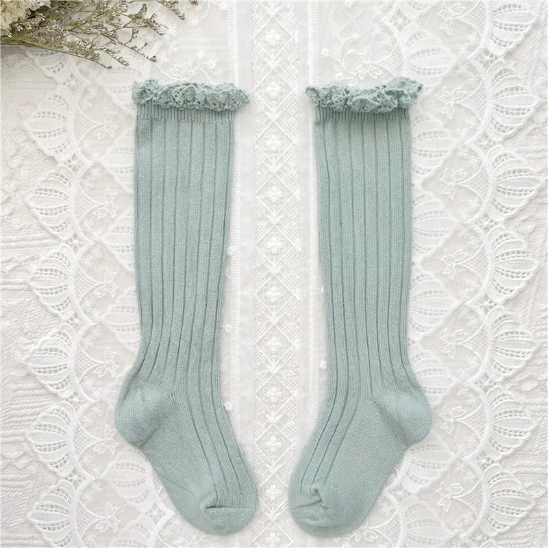 Calcetines escolares de algodón con volantes para niños - cómodos - imagen 2