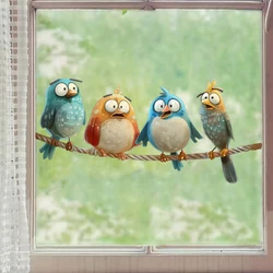 Pegatina de ventana pájaro colorido – Vinilo decorativo PVC extraíble