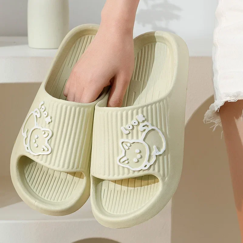 Pantuflas de verano antideslizantes con suela gruesa gato - imagen 3