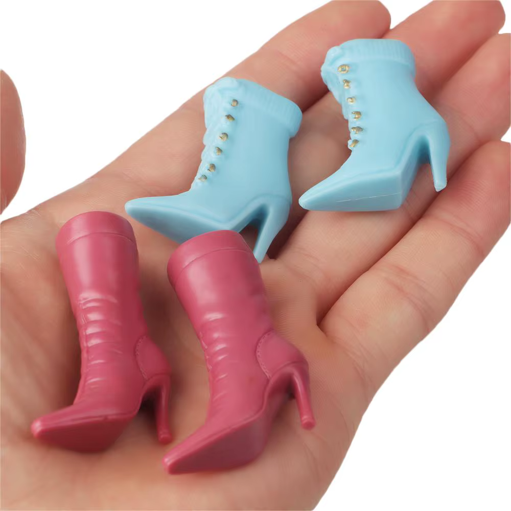 Zapatos transparentes para muñeca – Set de moda y juego - imagen 2