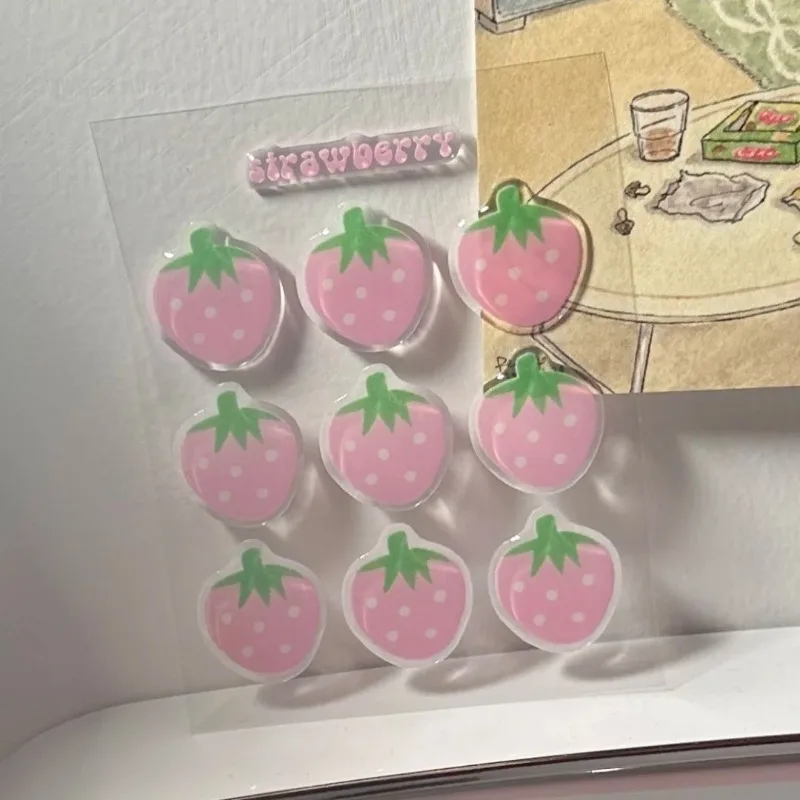 Pegatinas de relieve con fresa y tomate para álbum infantil - imagen 2
