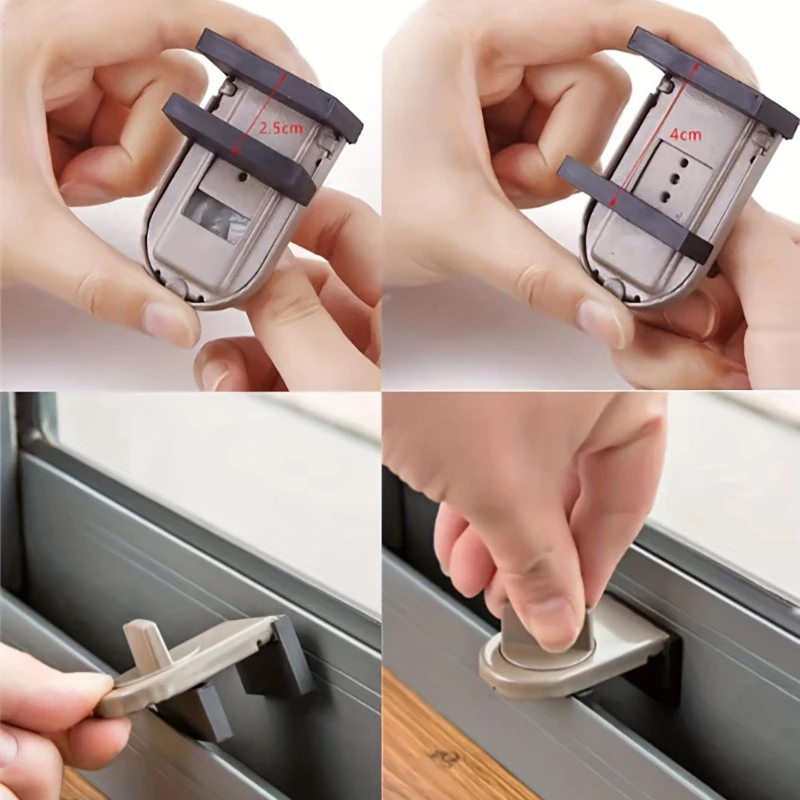Bloqueo deslizante antirrobo para puertas y ventanas infantiles - imagen 4