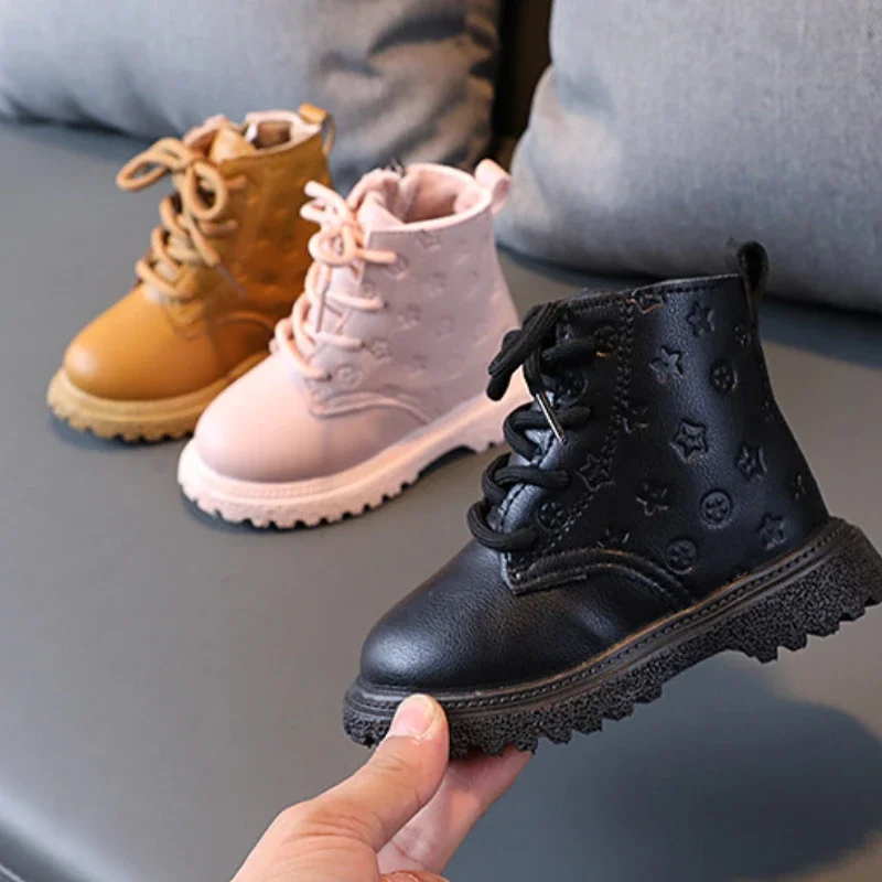 Botas altas de cuero unisex, botines cálidos para invierno - imagen 5