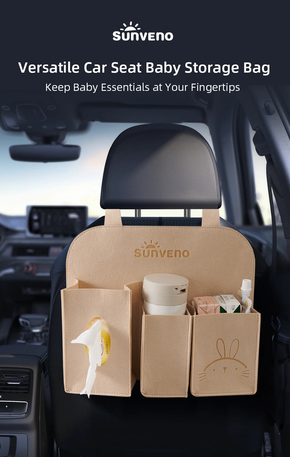 Bolsas portaobjetos colgante para silla de auto infantil