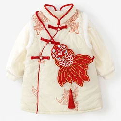 Conjunto invierno niña con dibujos animados – Camiseta manga larga y vestido