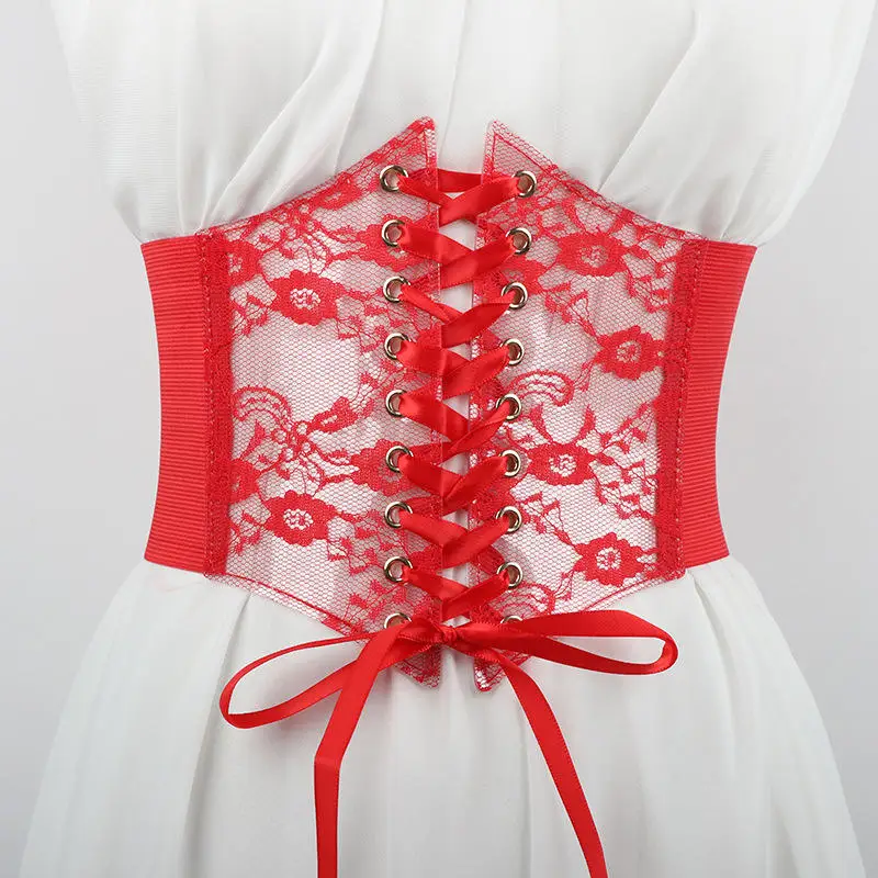 Cinturón de corsé retro con cordones para vestido elegante - imagen 3