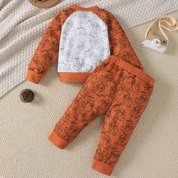 Conjunto infantil de león para primavera: sudadera y pantalón