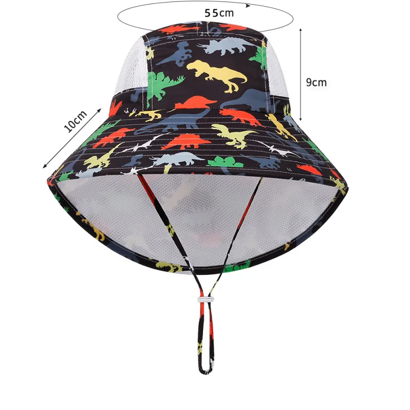 Detalle del sombrero infantil para proteger del sol