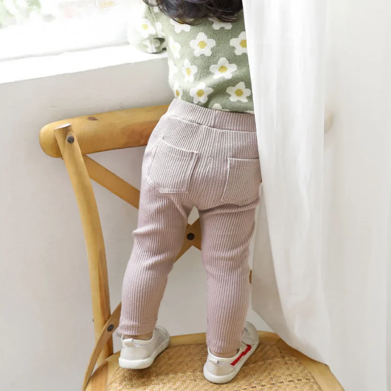 Pantalones largos lisos para niños y bebés de diario primavera otoño - imagen 5