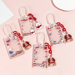 Porta tarjetas de identificación con correa al cuello transparente