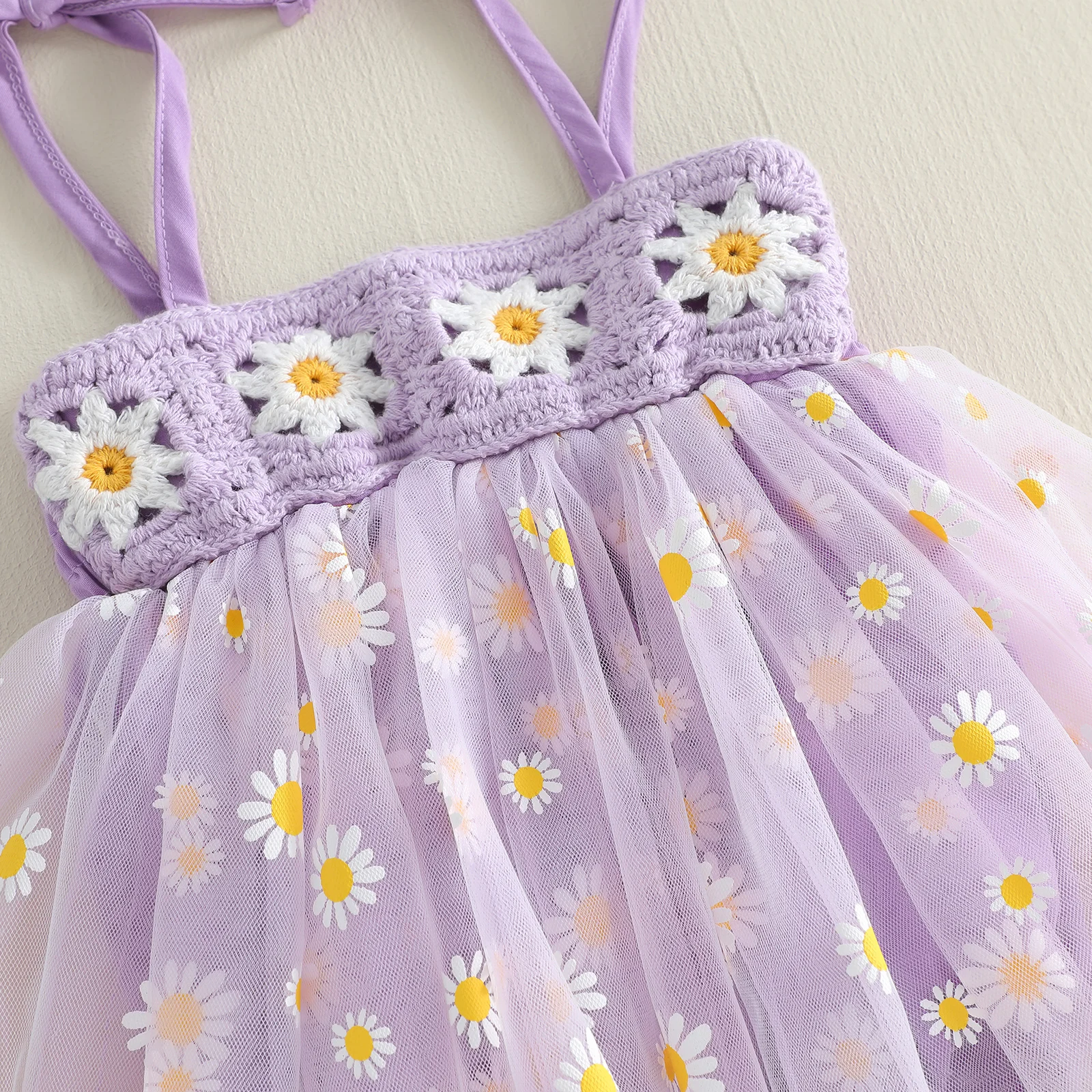 Conjunto recién nacido niña vestido floral sin mangas con lazo - imagen 3