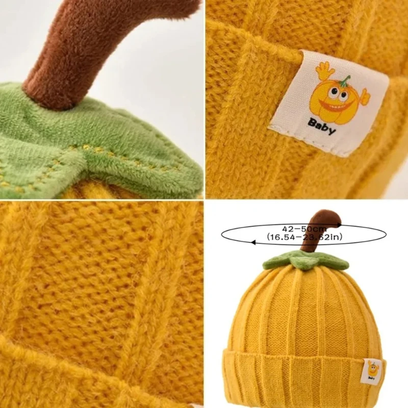 Gorro de invierno para bebé lana gruesa, tejido cálido - imagen 5
