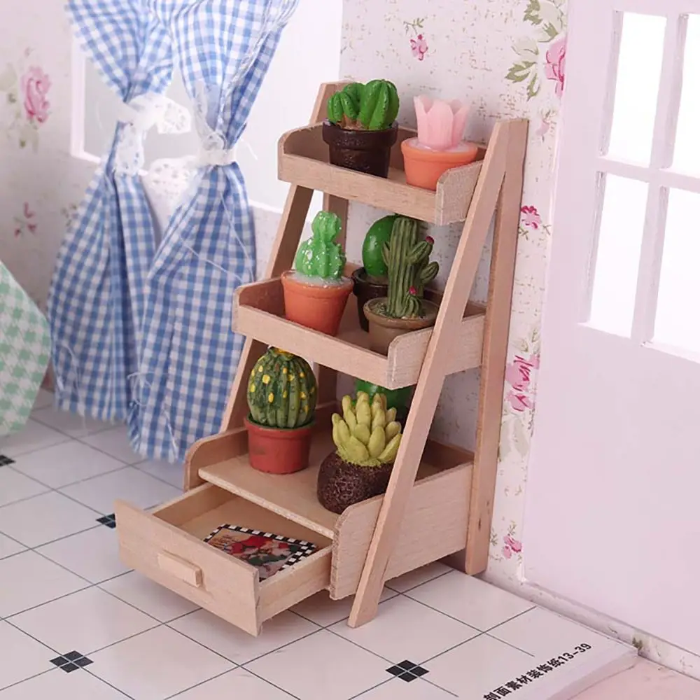 Taburete mini madera Teatable para casa de muñecas – Decorativo - imagen 2