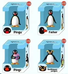 Figura coleccionable de Pingu en caja misteriosa original