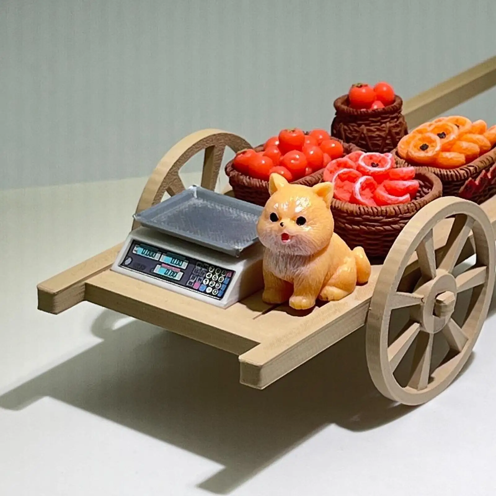Carrito de verduras de juguete de plástico para casitas de muñecas - imagen 2
