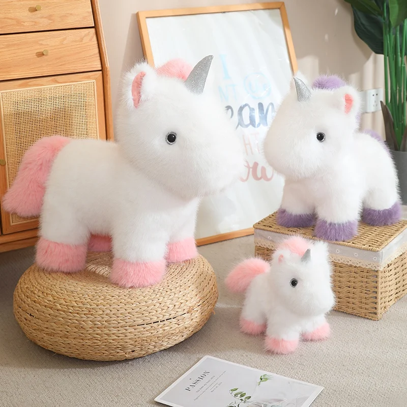 Peluche de unicornio esponjoso y suave, regalo de cumpleaños - imagen 2