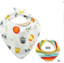 Baberos bandana de algodón suave para bebé con bordado