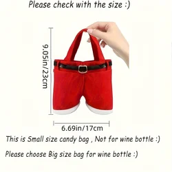 Pantalones de Papá Noel para niños con bolsas de dulces