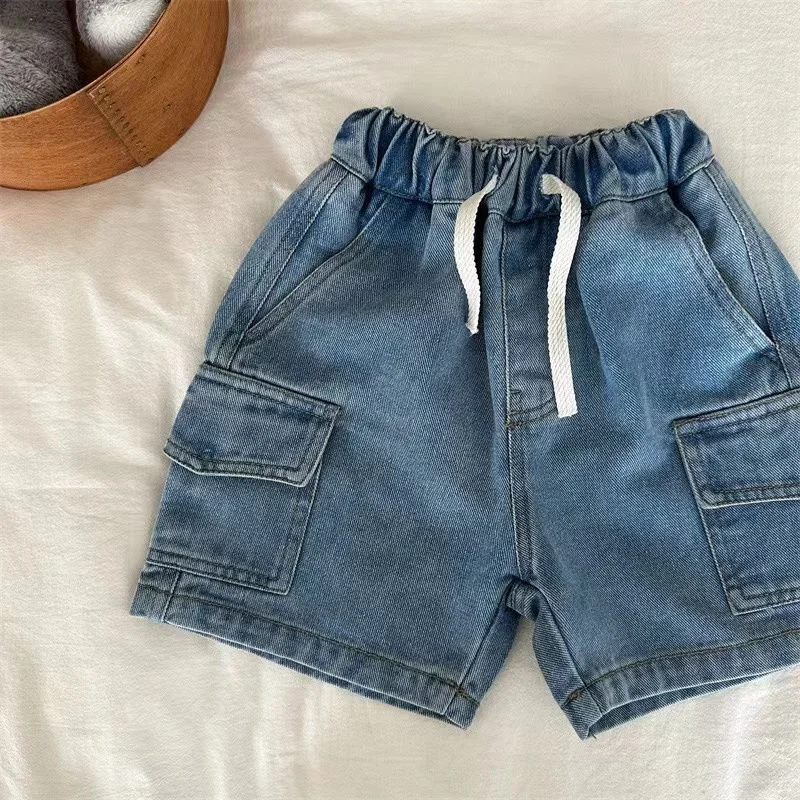 Pantalones cortos ligeros para niños con cintura elástica - imagen 2