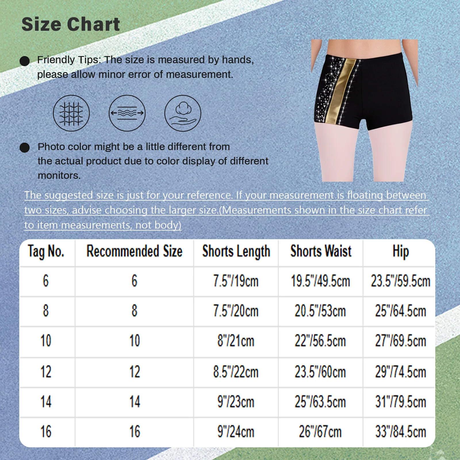 Pantalones cortos para niñas con pedrería y cintura elástica - imagen 4