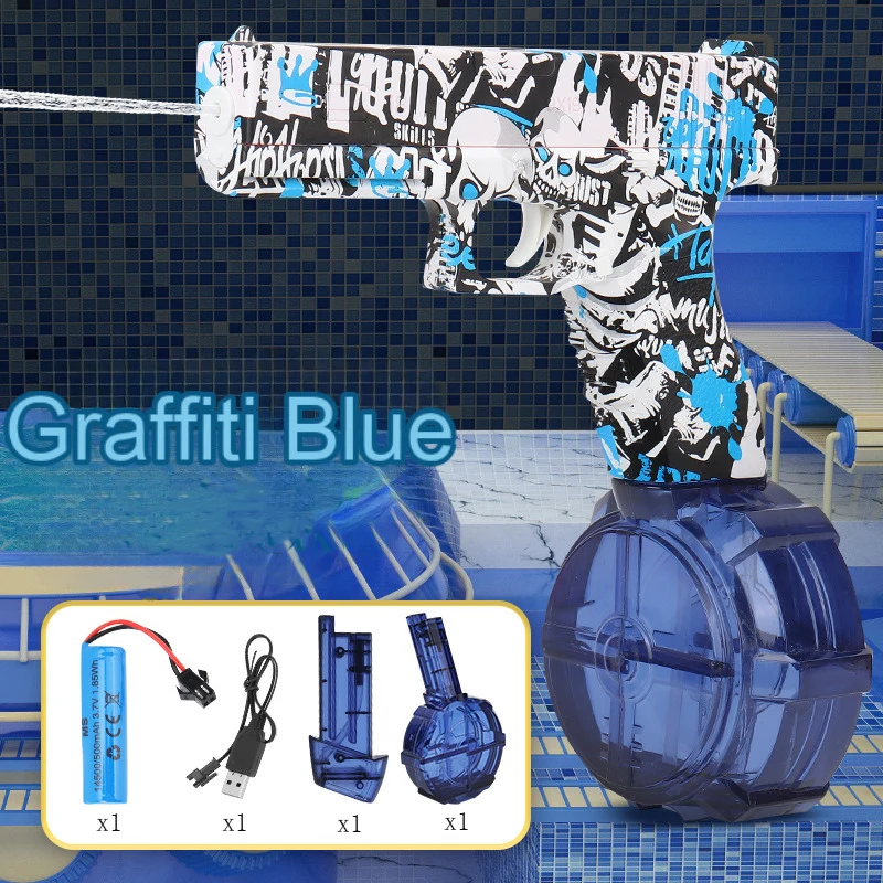 Pistola de agua eléctrica verano niños playa – Juguete automático exterior