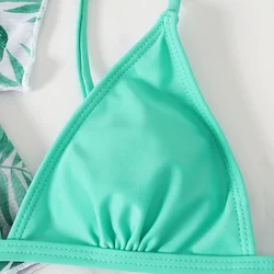 Conjunto de traje de baño estampado para niña – Verano moda playa