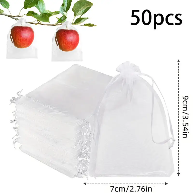 Bolsas de protección para uvas y frutas en el cultivo
