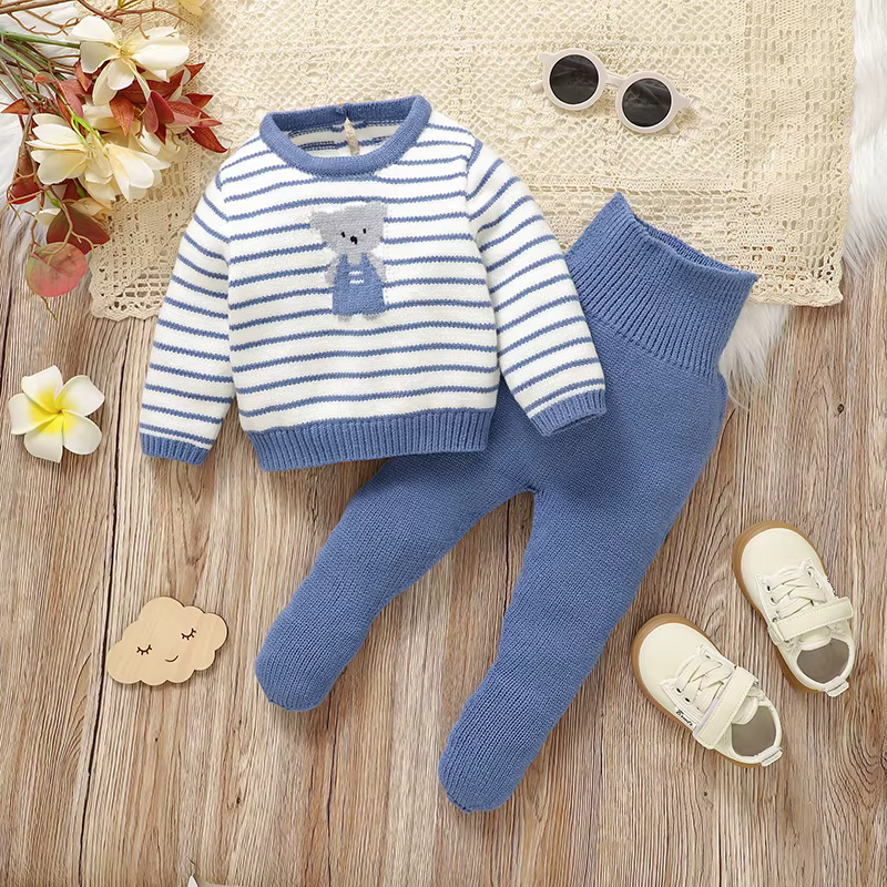 Conjunto de invierno para bebé con body y pantalón - imagen 4