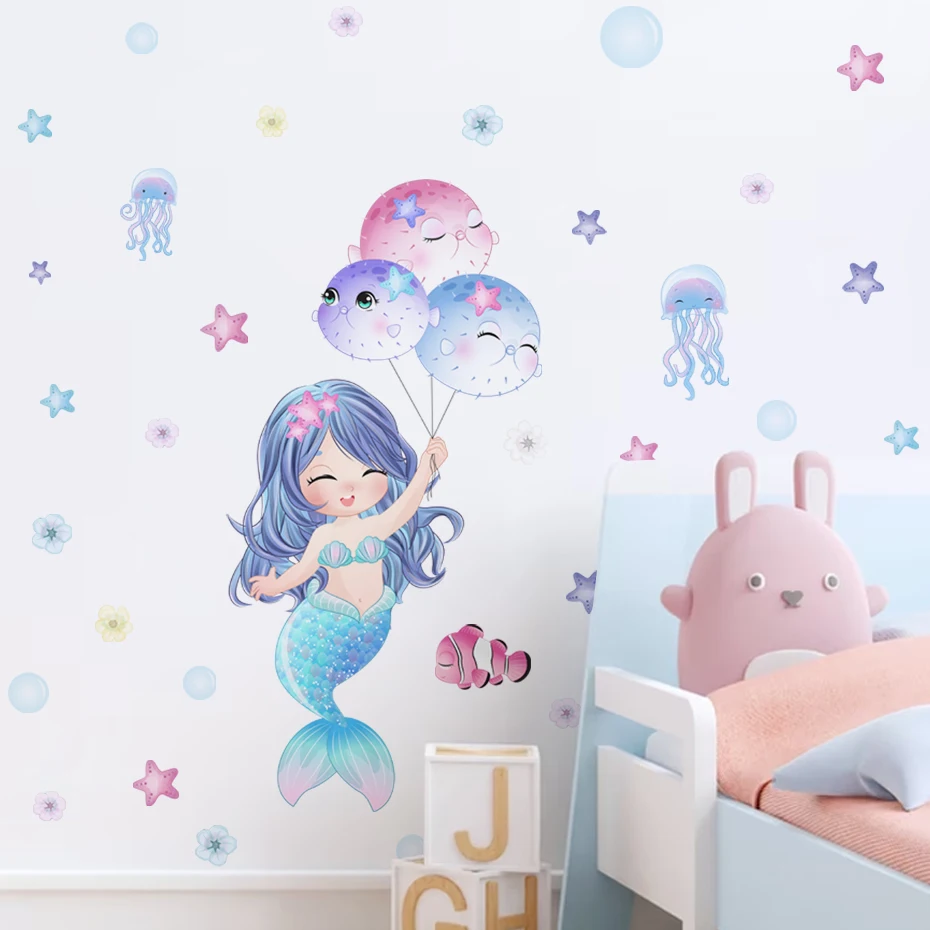 Pegatinas de pared de medusas oscilantes para habitación infantil - imagen 3