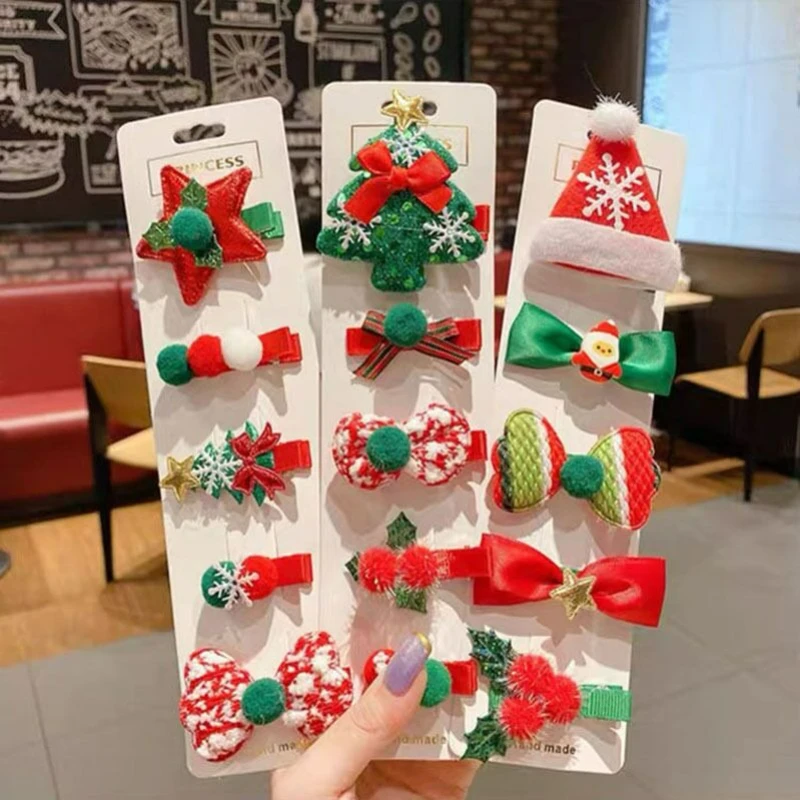 Pinzas para cabello niños – Pack navideño con reno - imagen 3