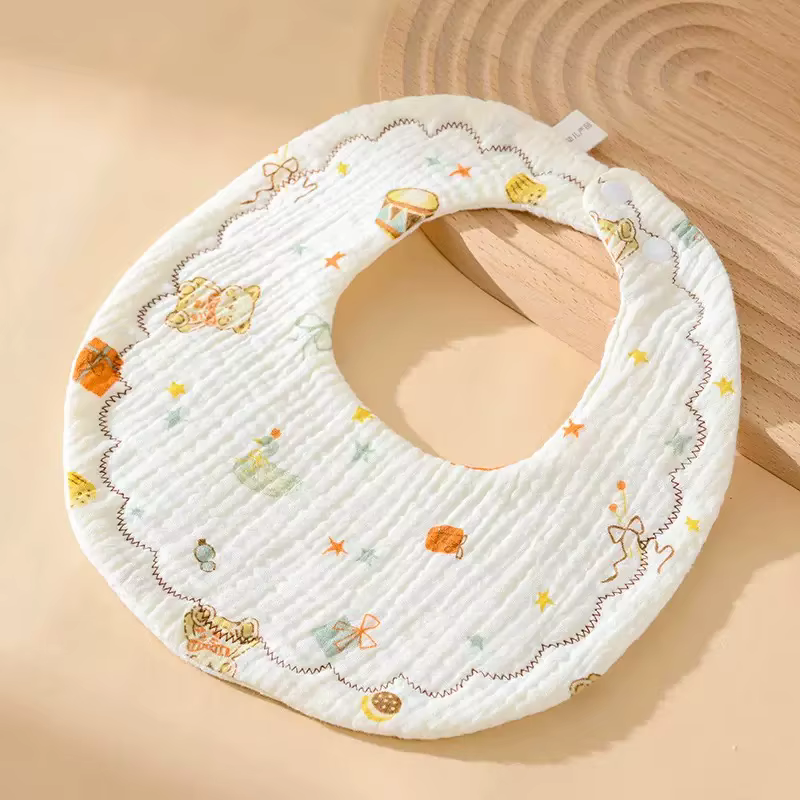 Baberos de algodón grueso y absorbente para recién nacido - imagen 3
