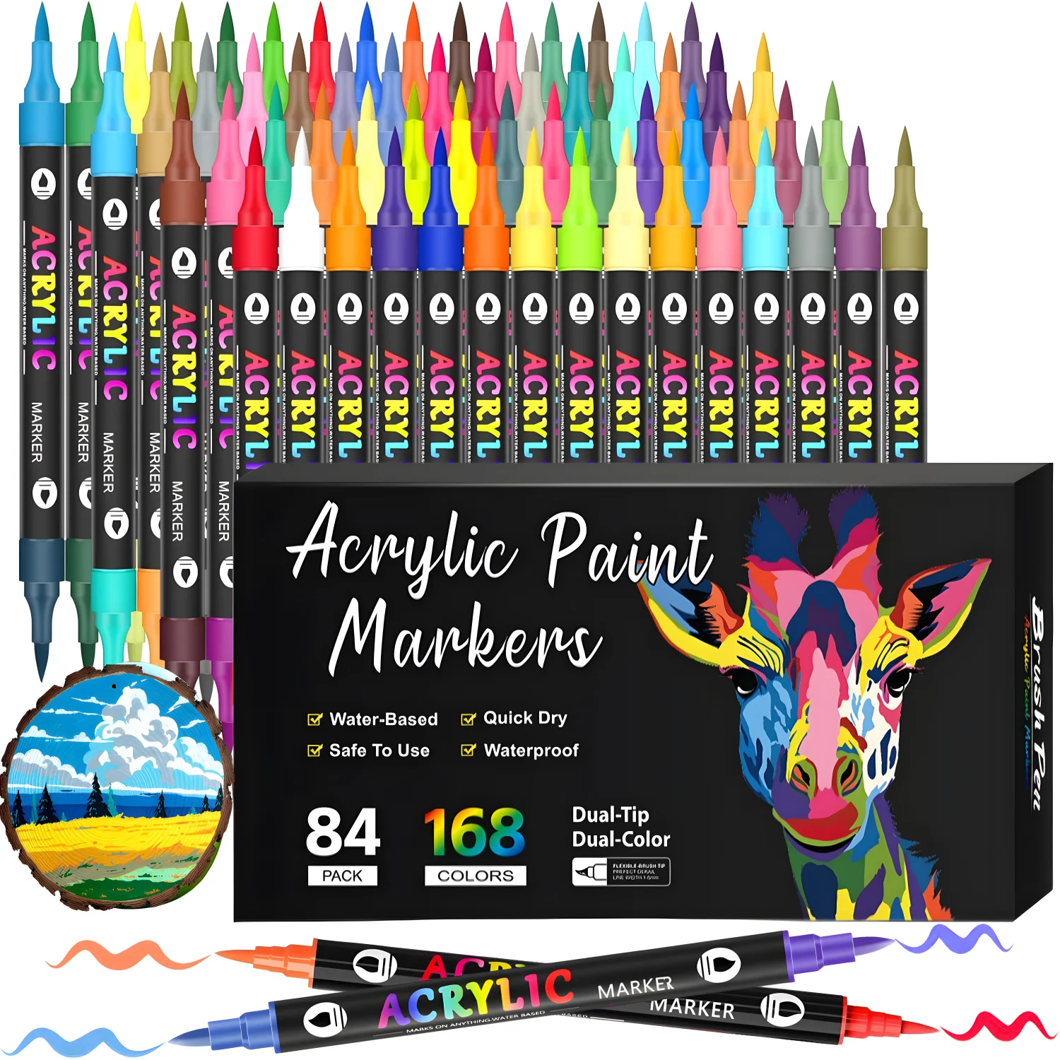 Rotuladores de pintura acrílica con puntas pincel suaves - imagen 5