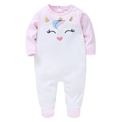 Pelele unicornio de algodón para bebê recién nacida