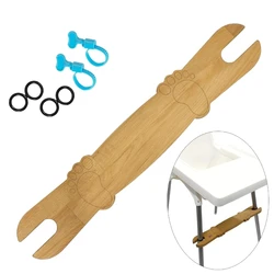 Reposapiés para silla alta de bambú natural antideslizante ajustable