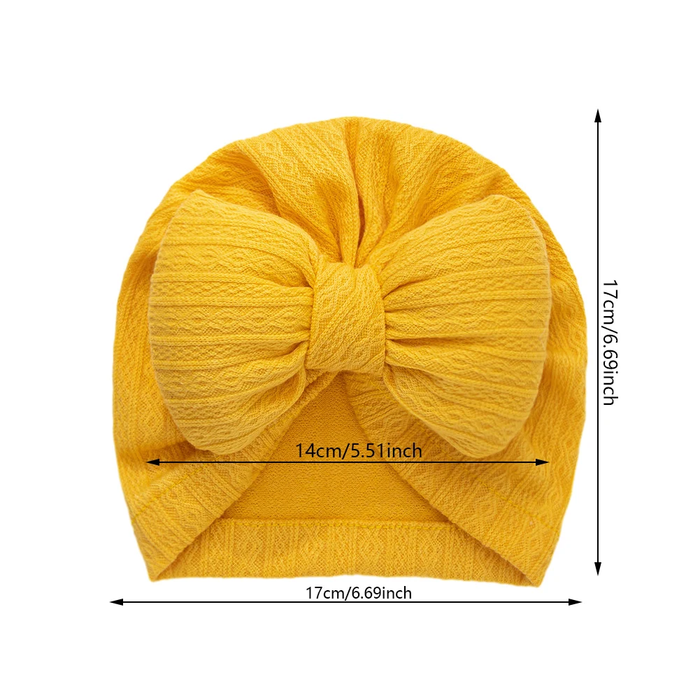 Gorro de punto con lazo para recién nacido – Suave y cómodo - imagen 4
