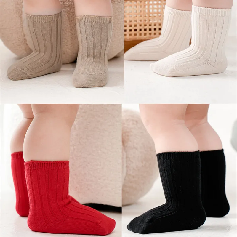 Calcetines infantiles cortos transpirables para bebés y niños a rayas - imagen 4
