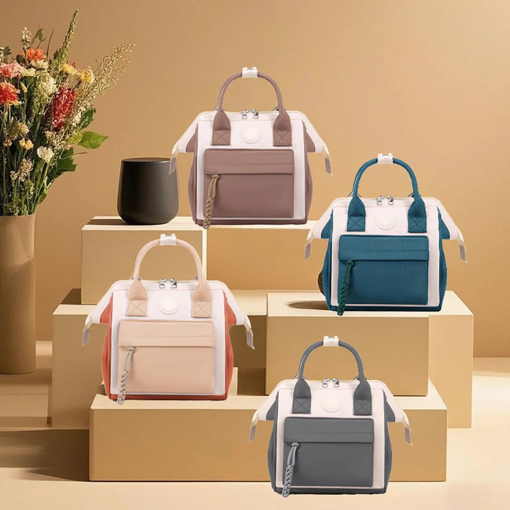 Bolsa de pañales piel beige, seca y húmeda, plegable - imagen 3