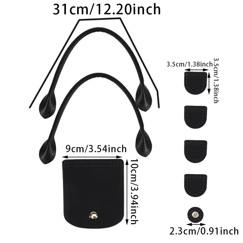 Kit de herrajes para bolso DIY con piezas de poliuretano