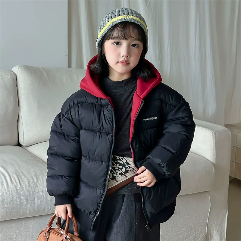 Chaqueta de plumón reversible con capucha – Abrigo de invierno para niños - imagen 4