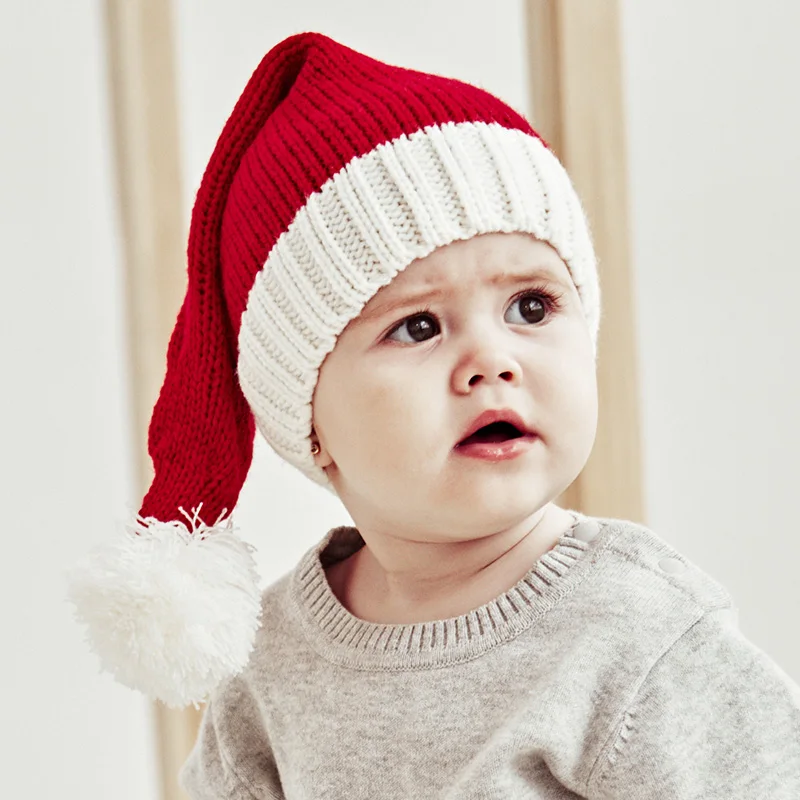 Gorro de punto con pompón para bebé – Invierno cálido