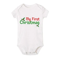 Pelele de manga corta para bebé - Ropa de Navidad para recién nacido
