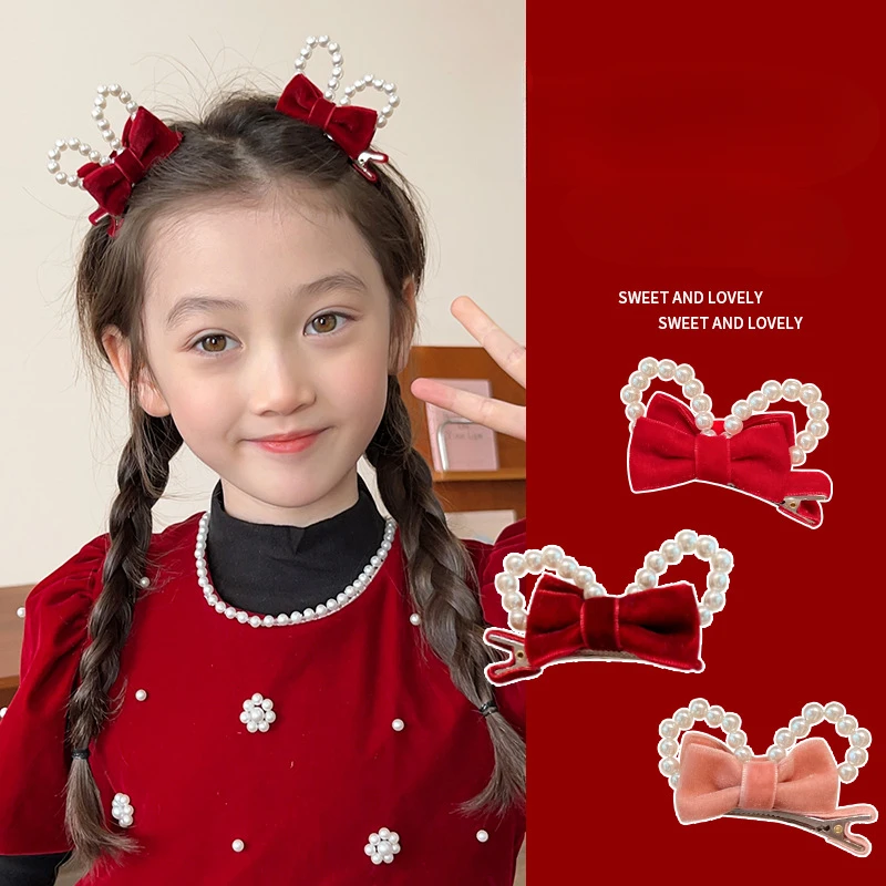 Juego horquillas con lazo y orejas de conejo tridimensional para niñas - imagen 4