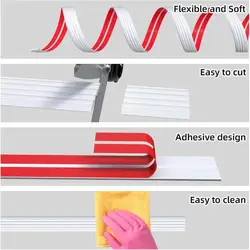 Protector de esquinas de pared autoadhesivo flexible para hogar