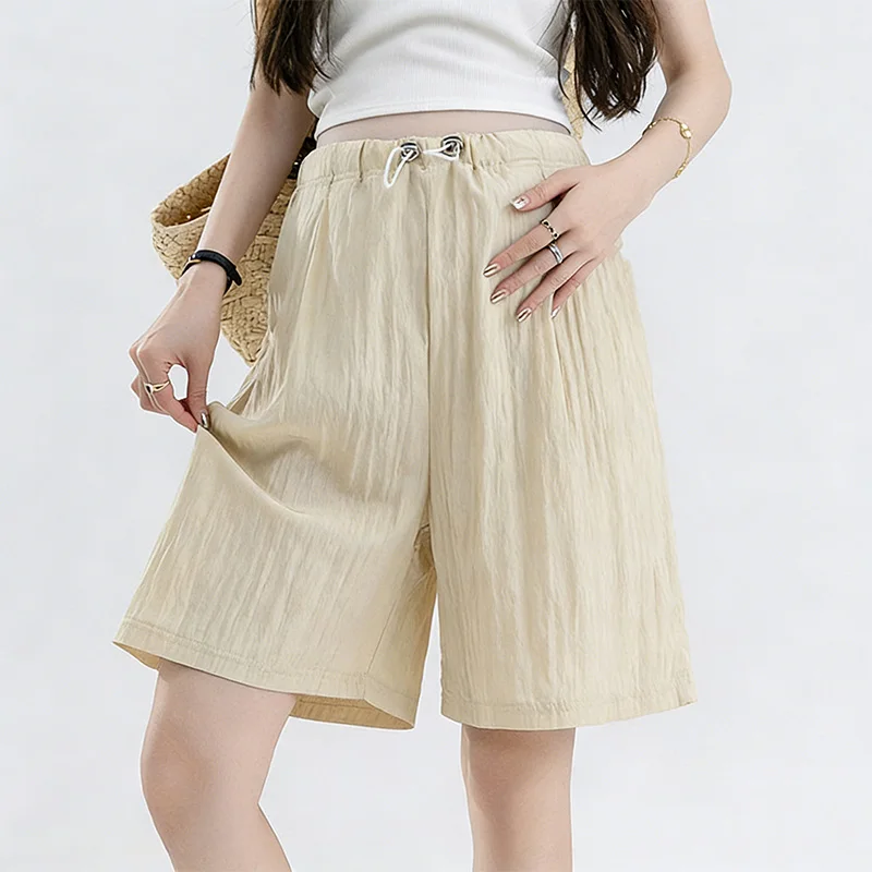 Pantalones cortos de maternidad con cordón y cintura elástica - imagen 5