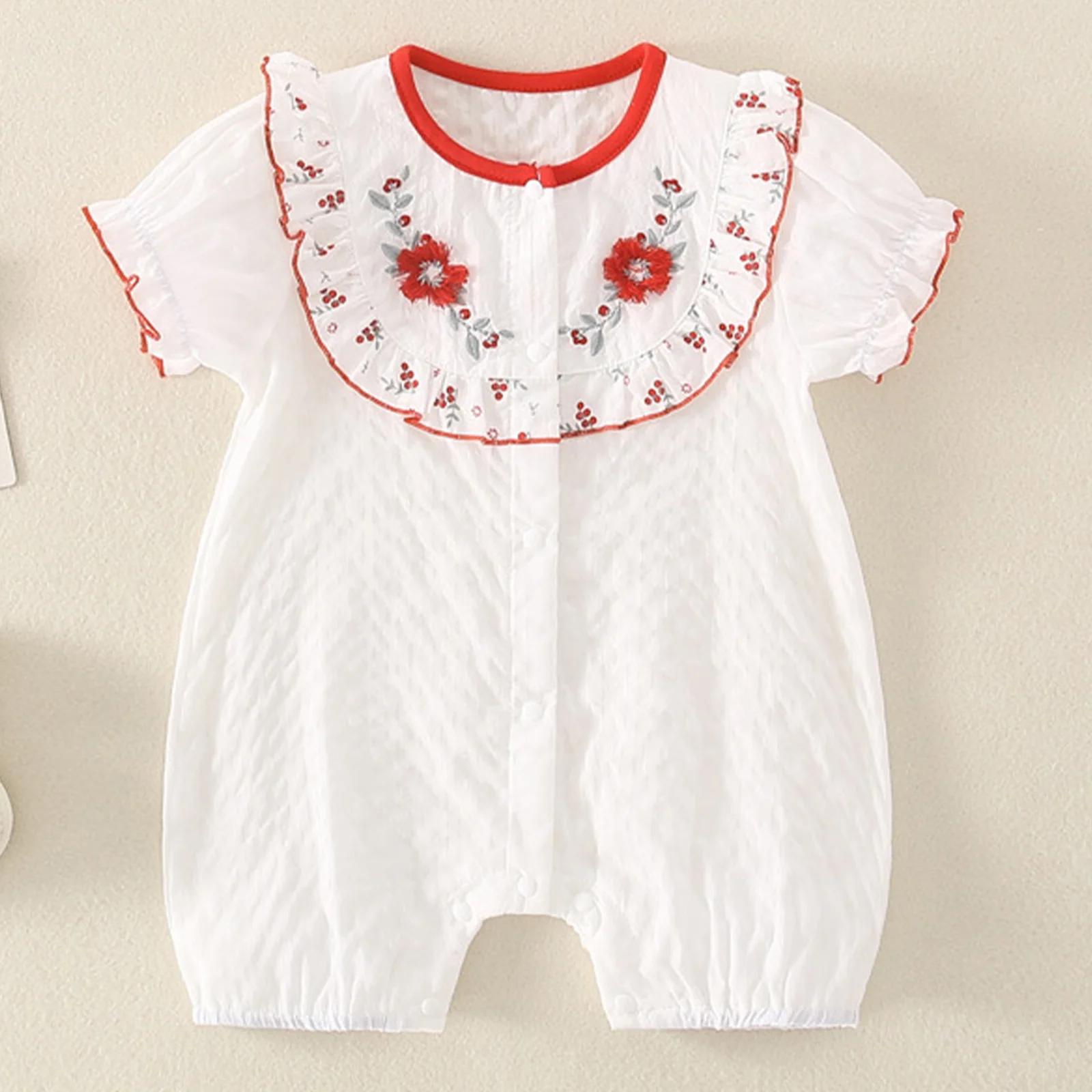 Mono rompero floral con botones para bebé niña - imagen 5