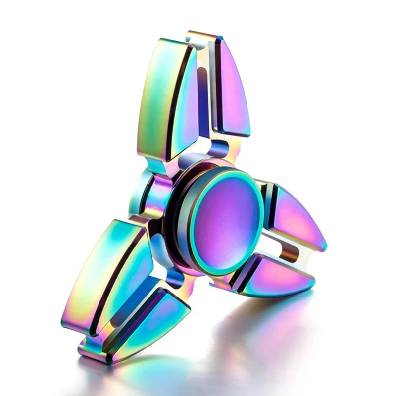 Spinner antiansiedad de metal giratorio con arcoíris para manos - imagen 3