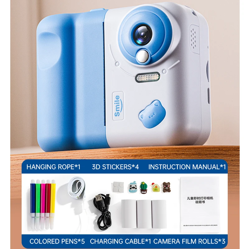 Cámara instantánea infantil con pantalla 2,8" y Full HD