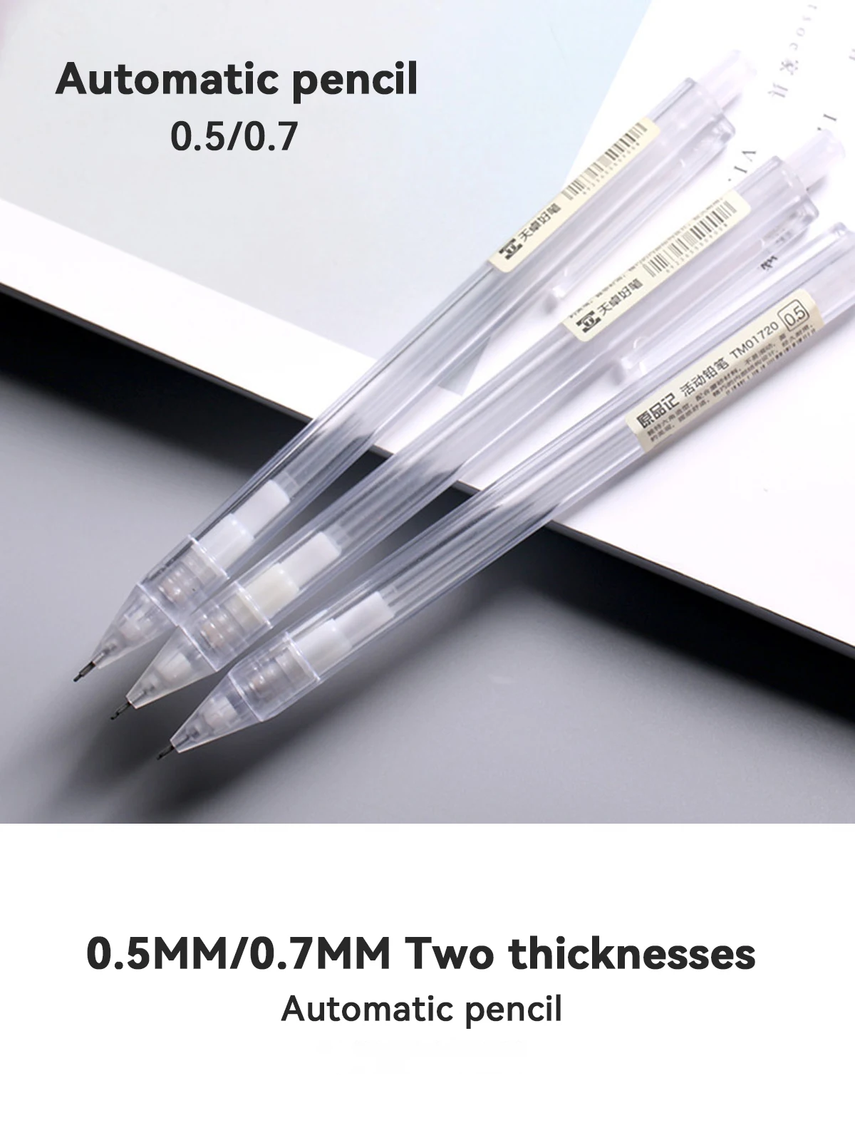 Set de lápices mecánicos automáticos blancos