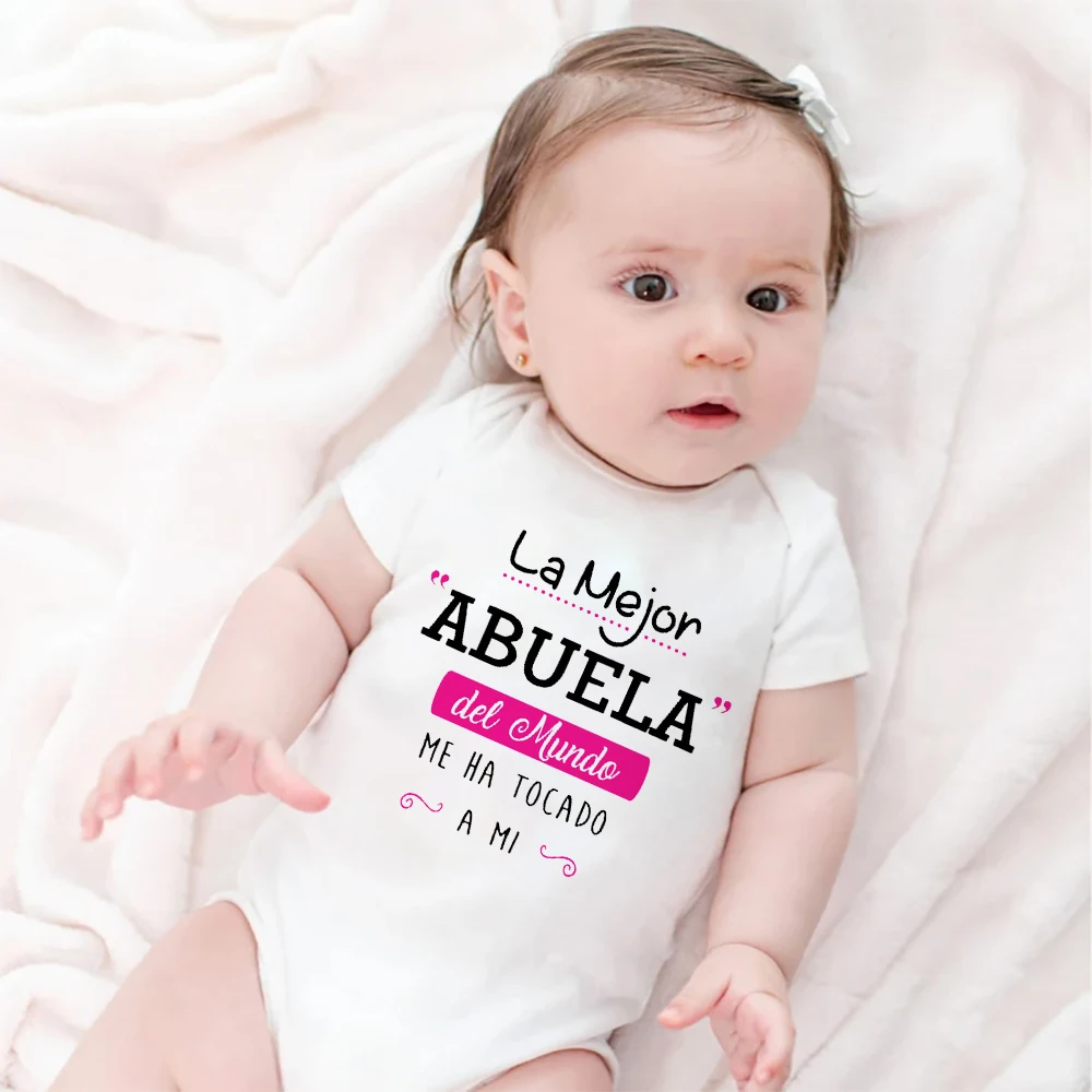 Body pelele verano bebé – Estampado la mejor abuela del mundo